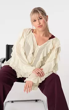 Transparente Bluse  | Creme | Guts & Gusto