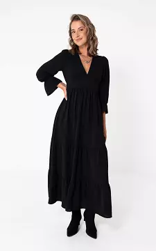 Maxi jurk | Zwart | Guts & Gusto