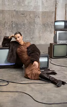 Maxi jurk | Bruin | Guts & Gusto