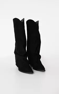 Cowboylaars met overslag | Zwart | Guts & Gusto