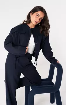 Bluse mit Knöpfen | Dunkelblau | Guts & Gusto