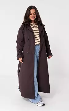 Trenchcoat | Donkerbruin | Guts & Gusto