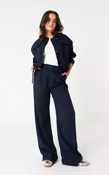 Wide leg broek | Donkerblauw | Guts & Gusto