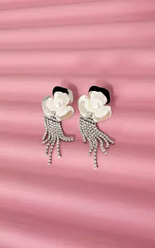 Earrings with stones | Silver White | Guts & Gusto