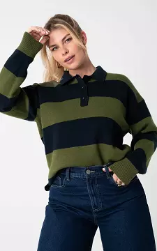 Pullover mit Kragen | Dunkelblau Grün | Guts & Gusto