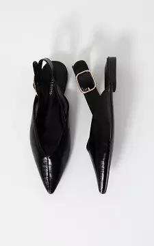 Patent slingback | Black | Guts & Gusto