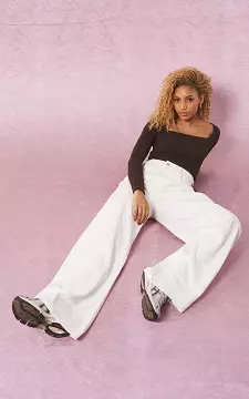 Wide straight jeans | White | Guts & Gusto