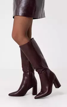 High-heeled boots | Bordeaux | Guts & Gusto