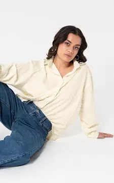 Blouse with buttons | Cream | Guts & Gusto