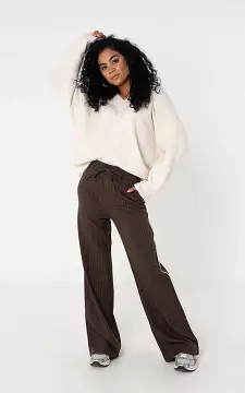 Hose #106035 | Dunkelbraun Weiß | Guts & Gusto