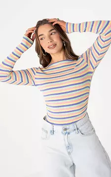 Top with boat neck | Purple Pink | Guts & Gusto