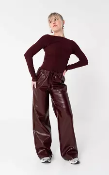 Hose in Lederoptik | Bordeaux | Guts & Gusto