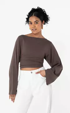 Wrap top | Dark Brown | Guts & Gusto