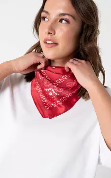 Vierkant shawltje | Rood Wit | Guts & Gusto