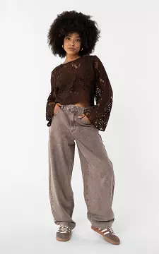 Balloon Fit Jeans | Taupe | Guts & Gusto