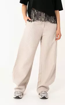 Barrel pinstripe | Beige Zwart | Guts & Gusto