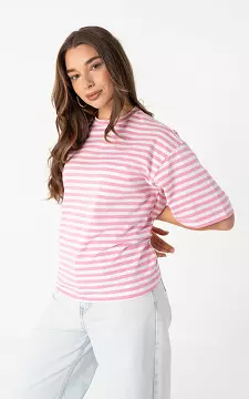 Striped shirt | Pink White | Guts & Gusto