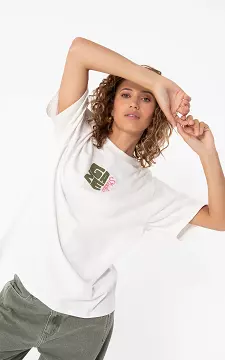 Graphic print shirt | White Kaki | Guts & Gusto