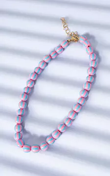 Beaded necklace | Pink Light Blue | Guts & Gusto