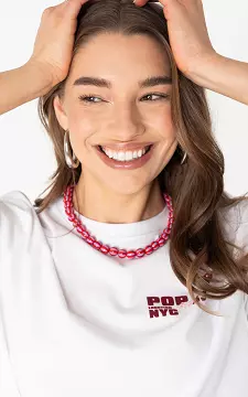 Beaded necklace | Lilac Red | Guts & Gusto