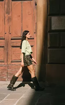 Denim short | Leopard | Guts & Gusto