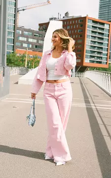 Wide straight jeans | Light Pink | Guts & Gusto