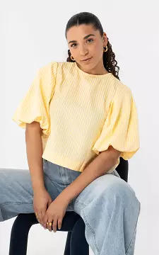 Top mit Ballonärmeln | Gelb | Guts & Gusto