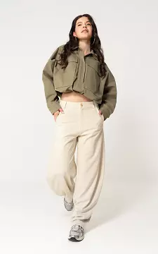 Wide leg broek | Beige | Guts & Gusto