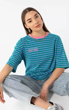 Gestreiftes Shirt | Grün Pink | Guts & Gusto