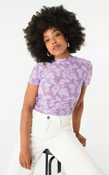 Shirt mit hohem Kragen | Lila | Guts & Gusto