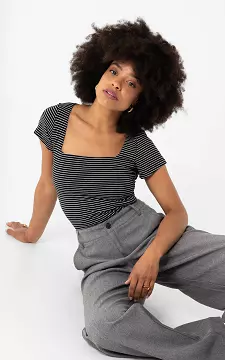 Striped top | Black White | Guts & Gusto