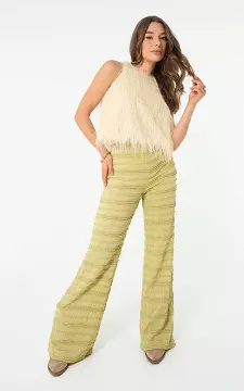 Stretch ruffle broek | Groen | Guts & Gusto