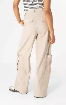 Flexible cargo trousers | Beige | Guts & Gusto