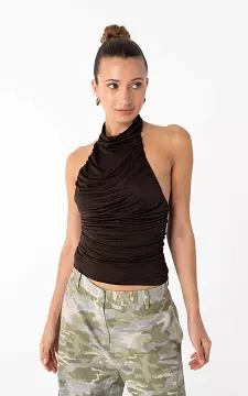 Neckholder-Top | Dunkelbraun | Guts & Gusto