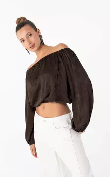 Off shoulder Top | Dunkelbraun | Guts & Gusto