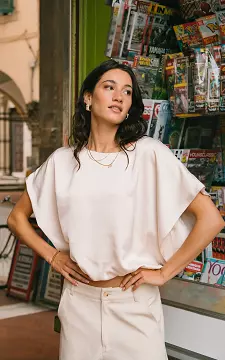 Satin top | Cream | Guts & Gusto