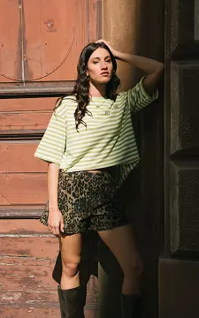 Gestreiftes Shirt | Limonengrün Lila | Guts & Gusto