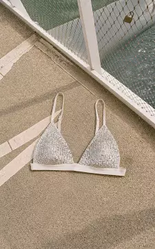 Glitzer Bralette | Silber Champagne | Guts & Gusto