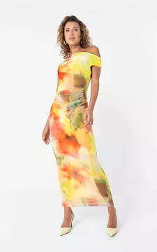 Maxikleid aus Mesh | Gelb Orange | Guts & Gusto