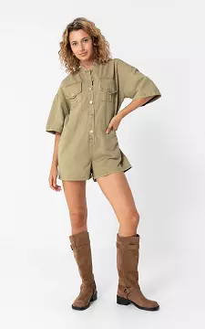 Washed jumpsuit | Kaki | Guts & Gusto