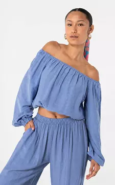 Off shoulder top | Blue | Guts & Gusto