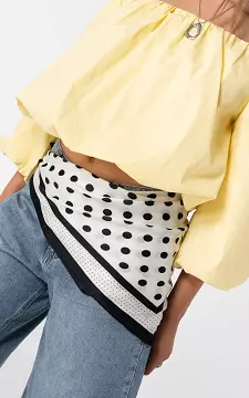 Vierkant shawl | Wit Zwart | Guts & Gusto