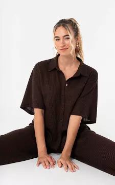 Bluse mit Struktur | Dunkelbraun | Guts & Gusto