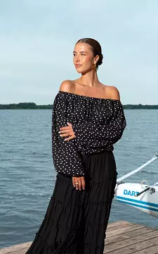 Off-Shoulder Top | Schwarz Weiß | Guts & Gusto