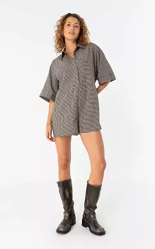 Loose fit playsuit | Zwart Wit | Guts & Gusto