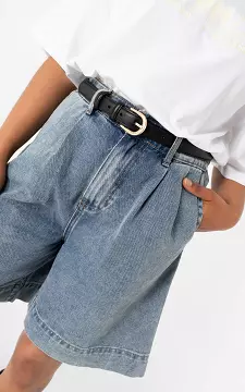 Leren riem | Zwart Goud | Guts & Gusto