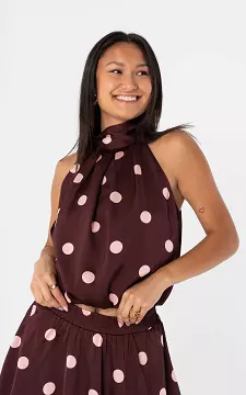 Halter dots top | Bordeaux Pink | Guts & Gusto