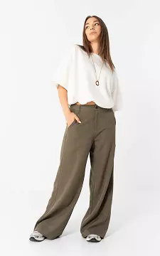 Wide leg pantalon | Bruin | Guts & Gusto