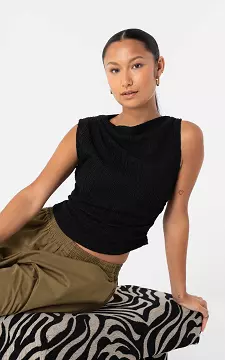 Boothals top | Zwart | Guts & Gusto