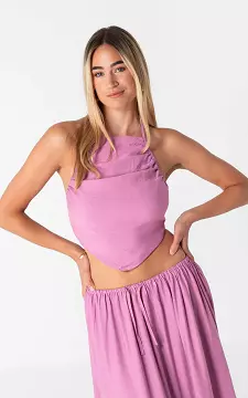 Halter strik top | Paars | Guts & Gusto